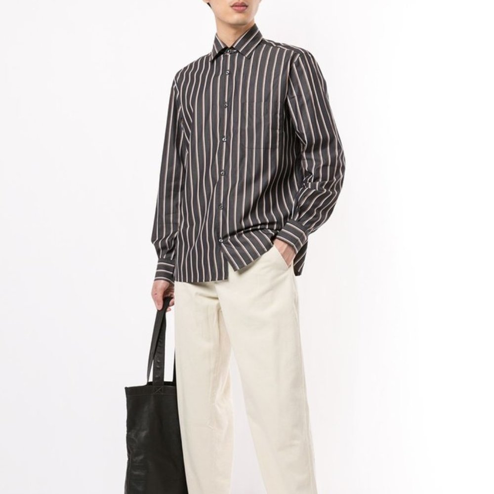 Cobra S.C. Angelo Shirt Black Rust Stripe-Size M
